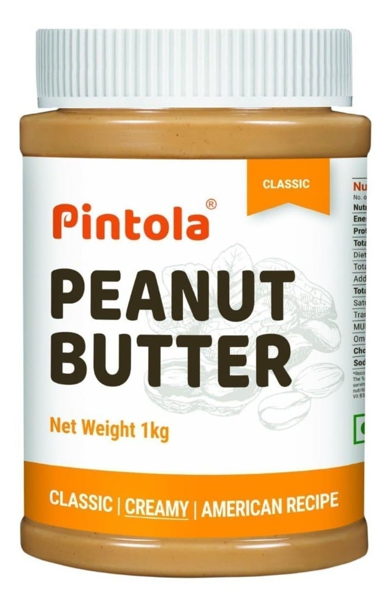 Pintola Original Classic Peanut Butter Creamy 1kg | Selected Roasted Nuts | 0% Trans Fat | Gluten Free - Image 1